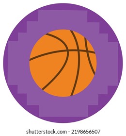 vector image. video game icons with purple background.