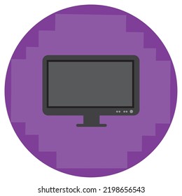 vector image. video game icons with purple background.