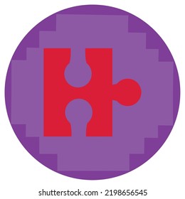 vector image. video game icons with purple background.