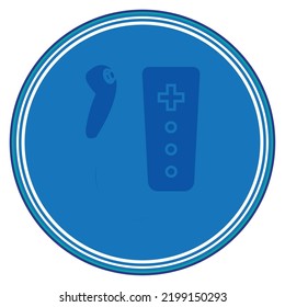 imagen vectorial. iconos de videojuegos con fondo azul.