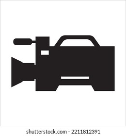 vector image of a video recording camera, this vector can be used for making logos, icons, and more