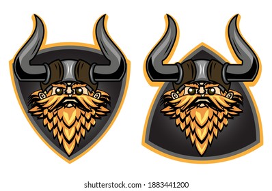 Vector image of viking esport logo illustration