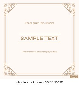 Vector image. Vintage baroque frame. Acanthus foliage swirl decorative design element. Scroll ornament engraving border floral. retro pattern antique style.
