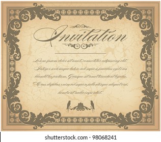 The vector image Vintage frame