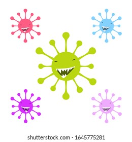 imagen vectorial de una célula viral. Logo de Coronavirus