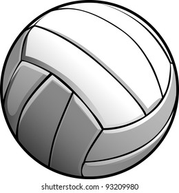 Vector Image of a Volleyball Ball Illustration