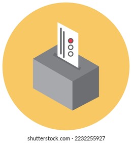 vector image of voting box icon with white background