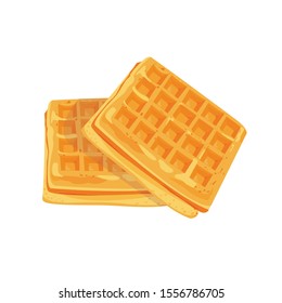 
Vector image of waffles on a white background.