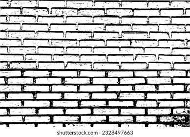 Vector image of a Wall bricks in black and white high contrast for background. This vector had as reference the image 2094492484 of the catalog