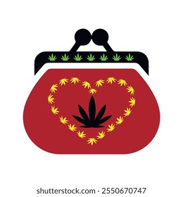 vector image wallet and cannabis