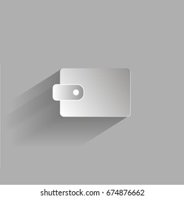 Vector image of a wallet. Vector illustration with shadow design