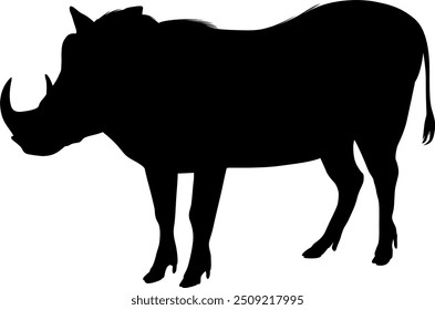 Vector image of a warthog