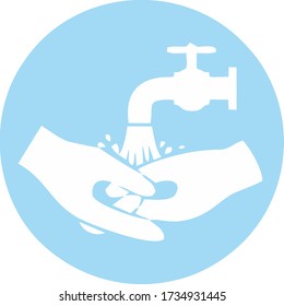 vector image of washing hands after every activity
