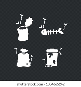 Vector image. Waste icon. Image of smelly garbage.