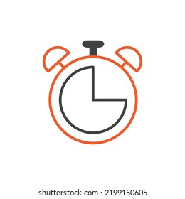 vector image. watches icon with white background and orange lines.