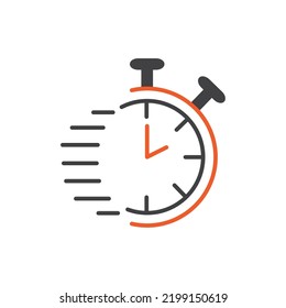 vector image. watches icon with white background and orange lines.