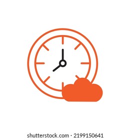 vector image. watches icon with white background and orange lines.