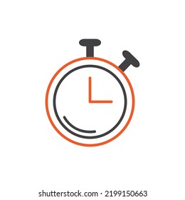 vector image. watches icon with white background and orange lines.