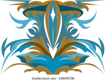 vector image of water, abstraction,  waves drawn by hands, elements.  vector, EPS 10
