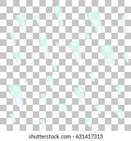 vector image of water droplets transparent background