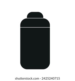 vector image of water jug black silhouette on white background