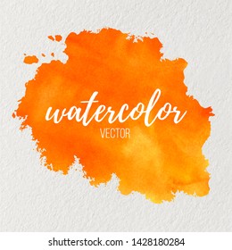 The vector image of watercolor splatter. Colorful illustration.