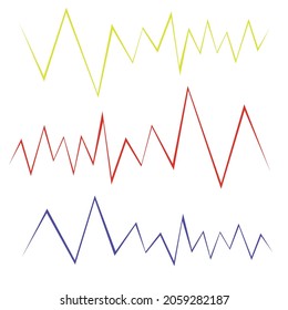 vector image of wavy lines similar to lightning or other waves. can be used for symbols or other illustrations