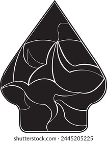 vector image of wayang mountains. wayang logo

