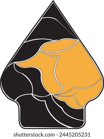 Imagen de Vector de las montañas wayang. logo wayang


