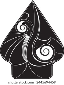 Imagen de Vector de las montañas wayang. logo wayang
