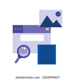 vector image. web positioning icons on white background.