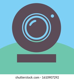 A vector image of webcam