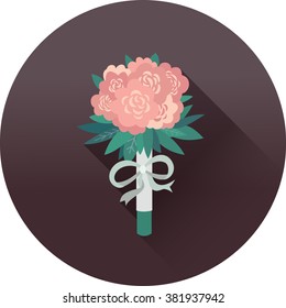 Vector image of wedding flower bouquet 
