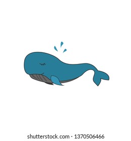 vector image of a whale isolated on a white background.