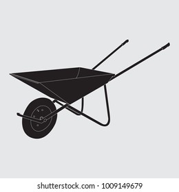 Vector image of a wheelbarrow for working in the garden