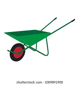 Vector image of a wheelbarrow for working in the garden