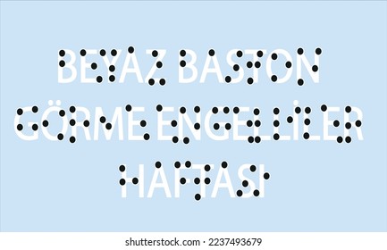 Vector image of white cane week of the visually impaired