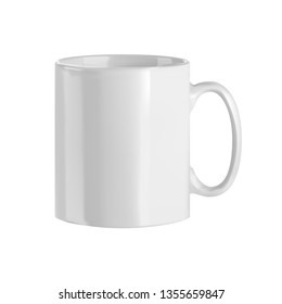 Vector image of a white ceramic cup. Vector illustration of a white cup of eco-friendly material.