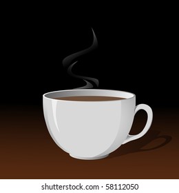 Vector image of white cup