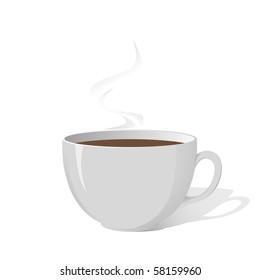 Vector image of white cup