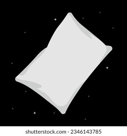 Vector image of a white pillow.