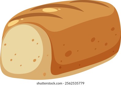 A vector image of a whole bread loaf