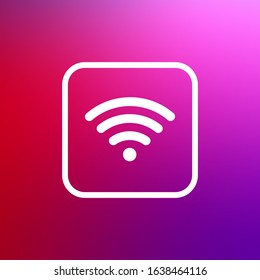 vector image of a Wi-Fi sign on a gradient  background.