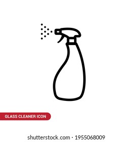 Vector image. Window cleaner bottle icon.