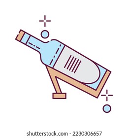 vector image of wine bottle icon on a white background
