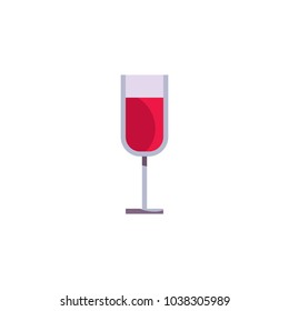 Vector image of a wine glass with wine. Isolated image. The original image. Universal use.