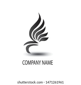 vector image of a wing for a company logo