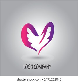 vector image of a wing for a company logo