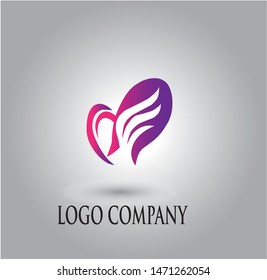 vector image of a wing for a company logo