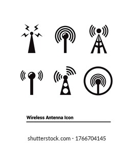 Vector Image Wireless Antennas Solid Icons Stock Vector (Royalty Free ...